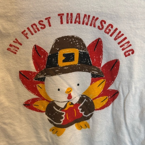 6-9mth long sleeved onesie | Unisex | Thanksgiving - Picture 2 of 3